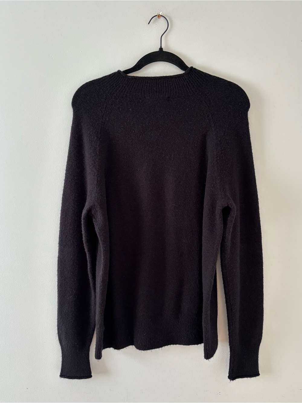 J. Crew Rollneck Sweater in Supersoft Yarn Relaxed Fit Pullover Knit Black - Picture 6 of 7